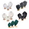Set of 3 Soft Touch Velvets Jewelry Presentation Rack Enhances Visual Appeal Suitable for Various Jewelry Showcasing