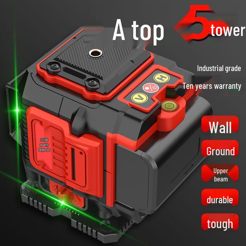 High-Precision 12-Line Green Laser Level with Automatic Self-Leveling for Outdoor Use
