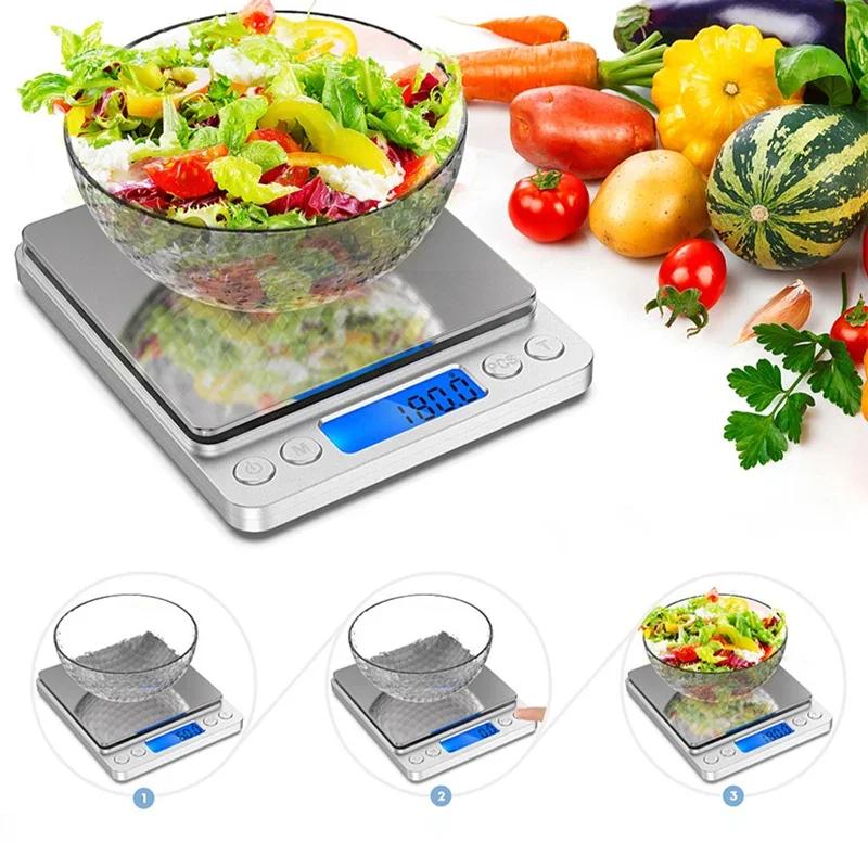 3000g Gram Scale Digital Pocket Scale with Back-Lit LCD Display Stainless Steel Platform Grams Ounces for Coffee Jewelry Baking
