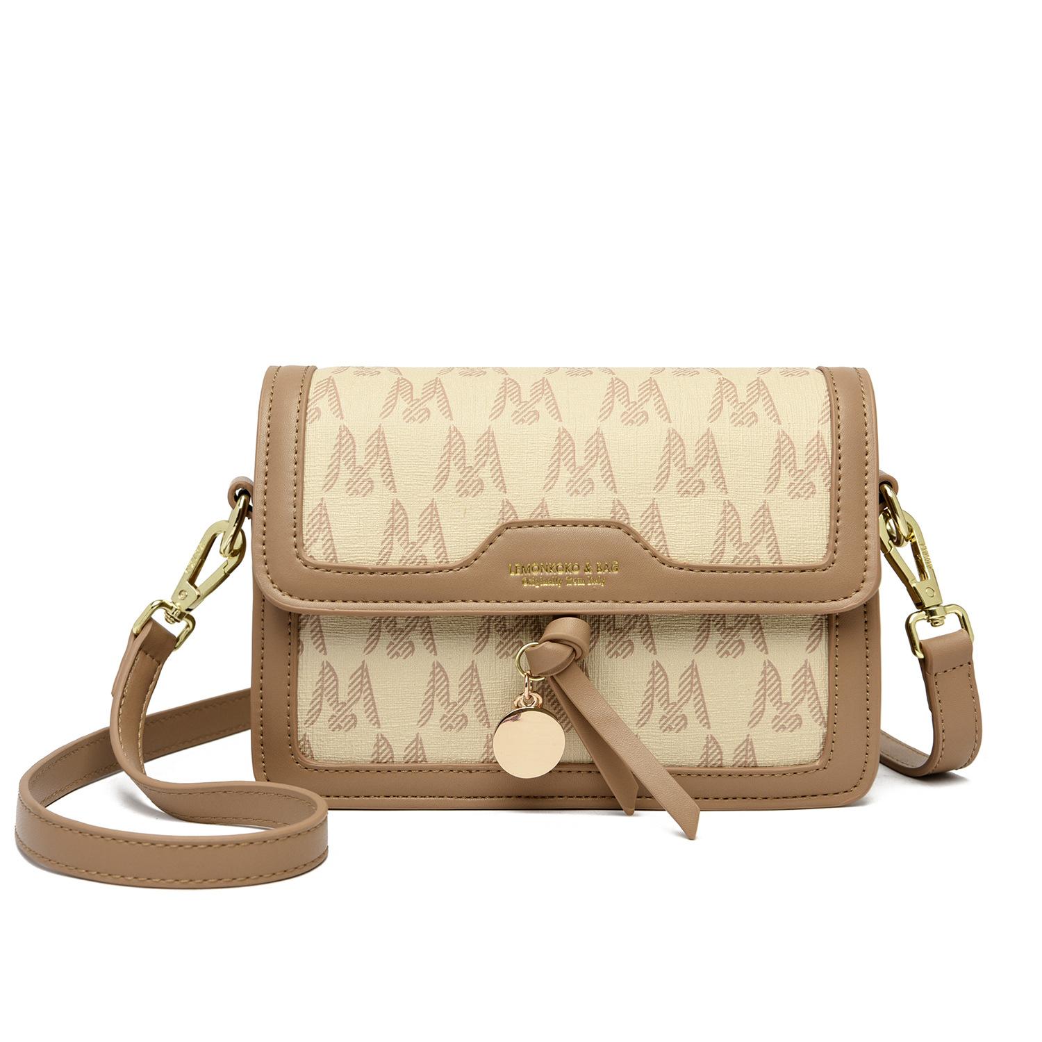 Crossbody Bag for Women, Fashionable and Versatile Small Square Bag, Simple Commuting Crossbody Bag, Contrasting Color Printed Temperament Women s Bag