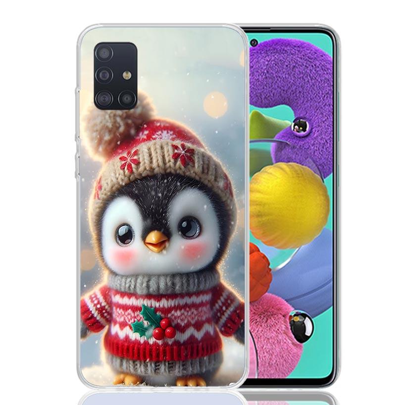Christmas Penguin Phone Case for Samsung Galaxy A52 A51 A50S A12 A22 A32 A72 A10S A30S A31 A71 Note 20 Ultra 10 Plus S10 Galaxy
