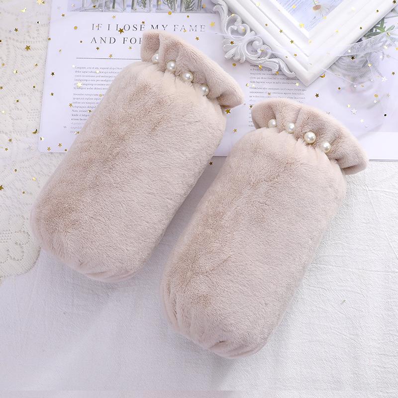 

Элегантные рукава из плюша с жемчугом для осени и зимы - Интеллектуальные и стильные женские рукава средней и длинной длины Short (22cm*17cm)