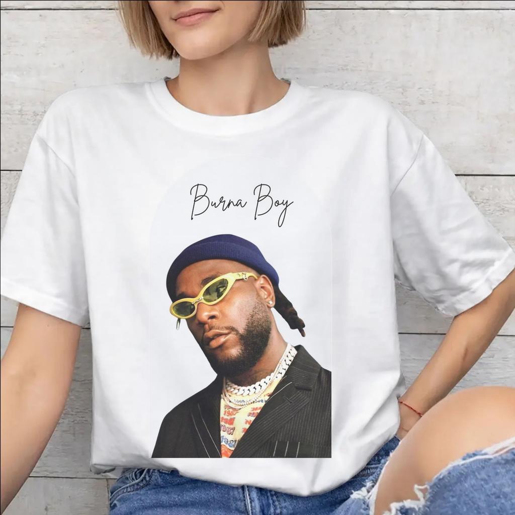 Burna Boy Singer Tee Shirt for Unisex Unisex Printed T Shirts Cotton Clothing