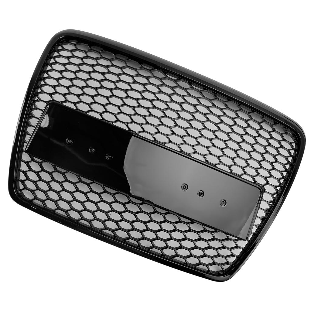 Black Front Honeycomb Bumper Grill Grille Fit A6 C6 2008-2011 Facelift