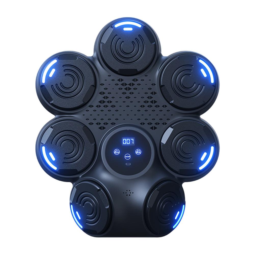 

Music Boxing Machine Boxing Workout Machine Bluetooth-Compatible Wall-Mounted Exercise Equipment RGB Light for Response Training чёрный