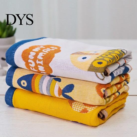 Towel Baby Soft Skin-touch 4-layer Comfortable Non-Irritating Cleaning Hand Skin Cotton Various Prints Face for Kindergarten Bathroom