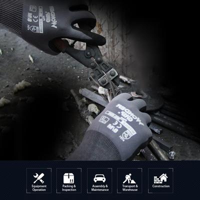 1 pereche de mănuși de lucru impregnate cu nitril Mănuși de siguranță pentru depozit de întreținere în grădinărit pentru bărbați