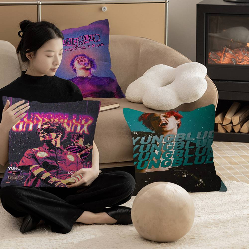Fine Glasses Unisex Yungblud Singer Pillow Anime Pillow Sofa Bed Head Pillow Cover Cushion Cover 45X45 Cm Fashion