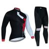 Mens Cycling Jersey Set Long Sleeve Mountain Road Bike Apparel Breathable Quick Dry