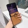 Custodia Nera in Pelle di Coccodrillo Portatile con Anello per Telefono per Samsung Galaxy Z Flip7 6 Flip 5 Flip6 Flip4 3 Flip7 FE Cover Posteriore