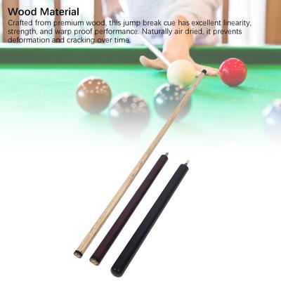 Jump Break Cue 3 Pieces 4.6FT Wood Jump Break Pool Cue Stick with 14mm Tip for Billiard Accessories