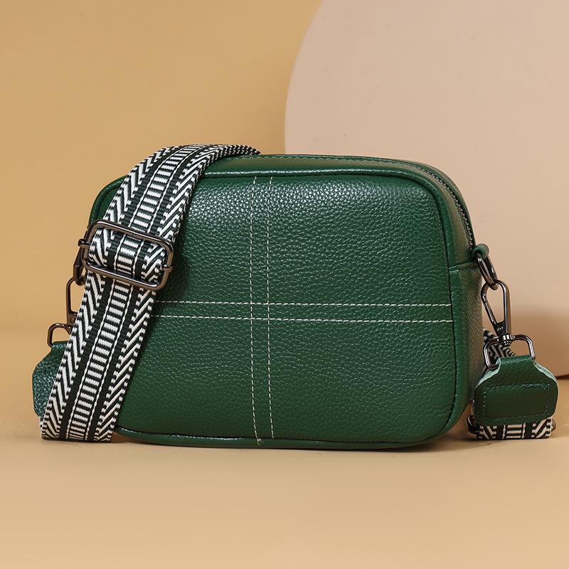 Cowhide Bag Women's New Simple and Fashionable Shoulder Bag Crossbody Small Square Bag Women's Bag