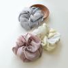 JewelVOX Scrunchie Hair Accessory for Black and Adult Size Women, Two-Tone, Large, Chiffon, White, (Gray)