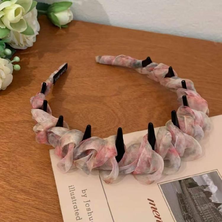 Bridal Hair Hoop: Gorgeous Black Mesh Bubble Hairband for Women Perfect for Weddings and Special Event