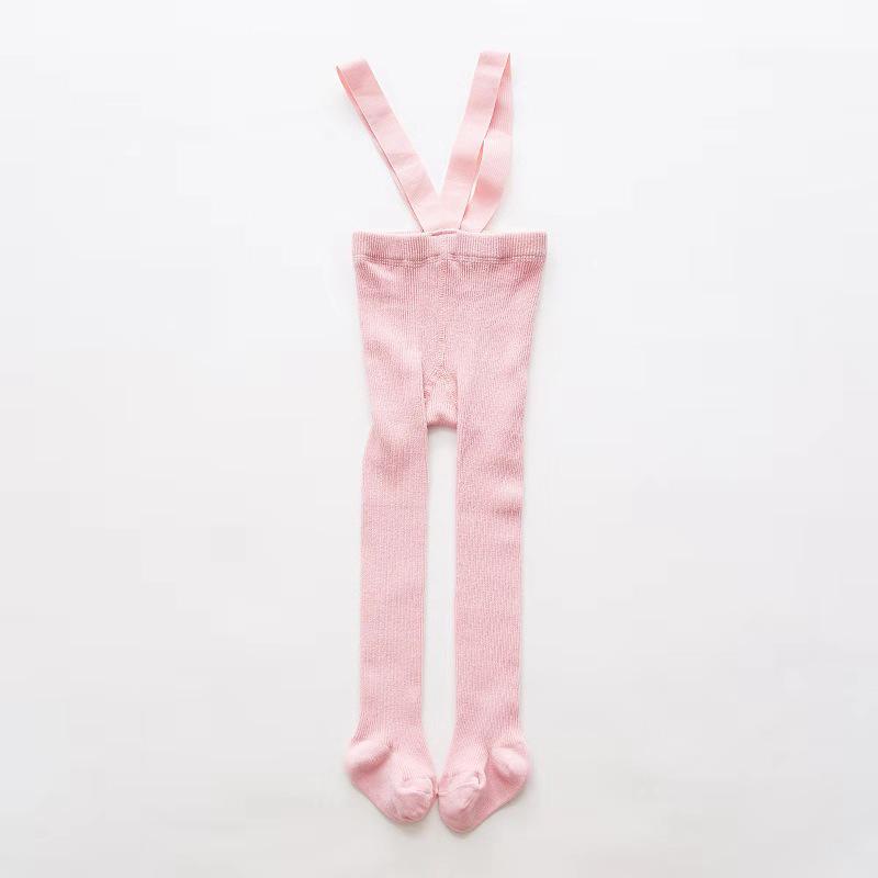 Breathable High Waist Baby Overalls Tights with Navel Protection - Solid Color Kids' Tights