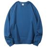 Men's 380g Heavyweight Pure Cotton Terry Retro Hoodie, Unisex Solid Color, Long Sleeve Round Neck, Customizable