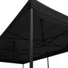 Faltpavillon - Tourtecs 3x6 m - Schwarz - Transparente Wände - Verzinkter Stahlrahmen