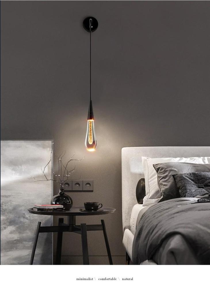 Elegant Brass Crystal Wall Lamp for Bedroom, Living Room, Staircase, or Corridor