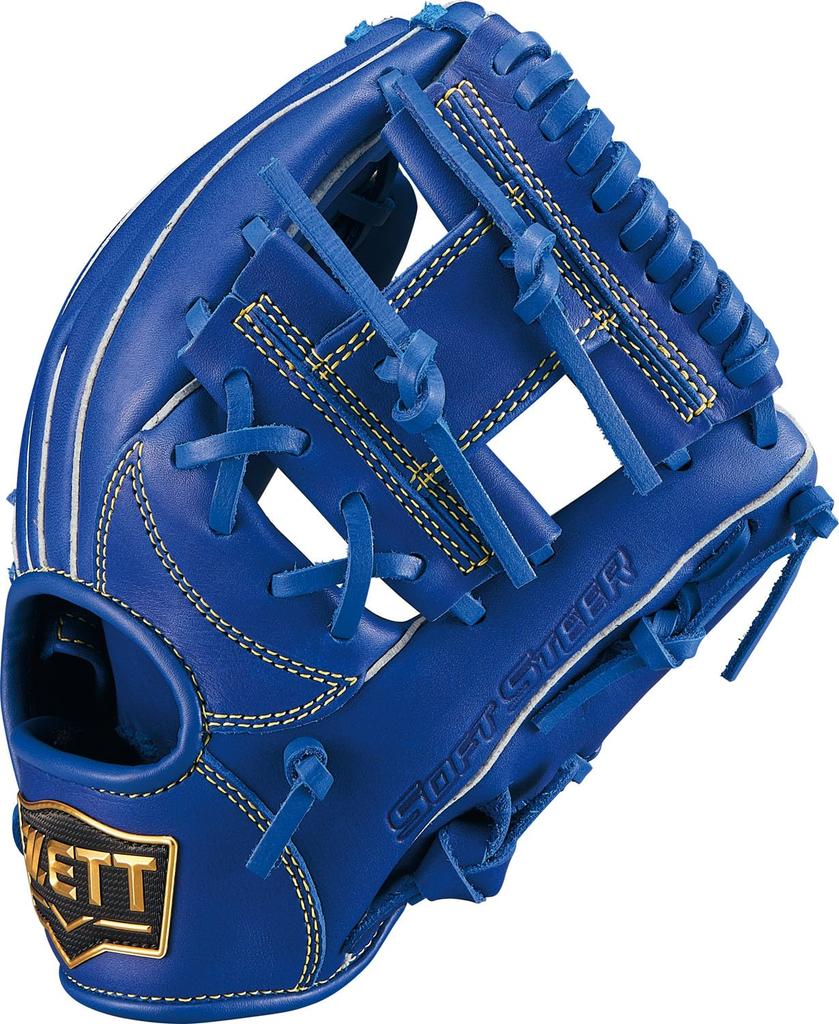 ZETT Youth Baseball Soft Royal Blue BJGB74510F Glove, Steer, All-Around, Left-Handed Throw, (2500), Size SS,