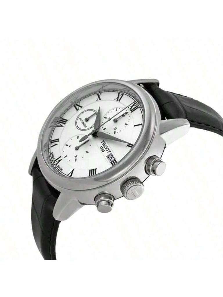 Men's Automatic Mechanical Watch, Black Round Dial, Swiss-made, Stylish Simple Men's Accessory, Men's Wristwatch, Versatile T085.427.16.013.00