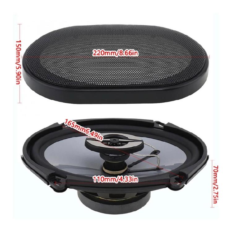 Coaxial Car Stereo Speakers Powerful Bass 380W, High Middle Tones with Easy Installation Suitable for Various Vehicles