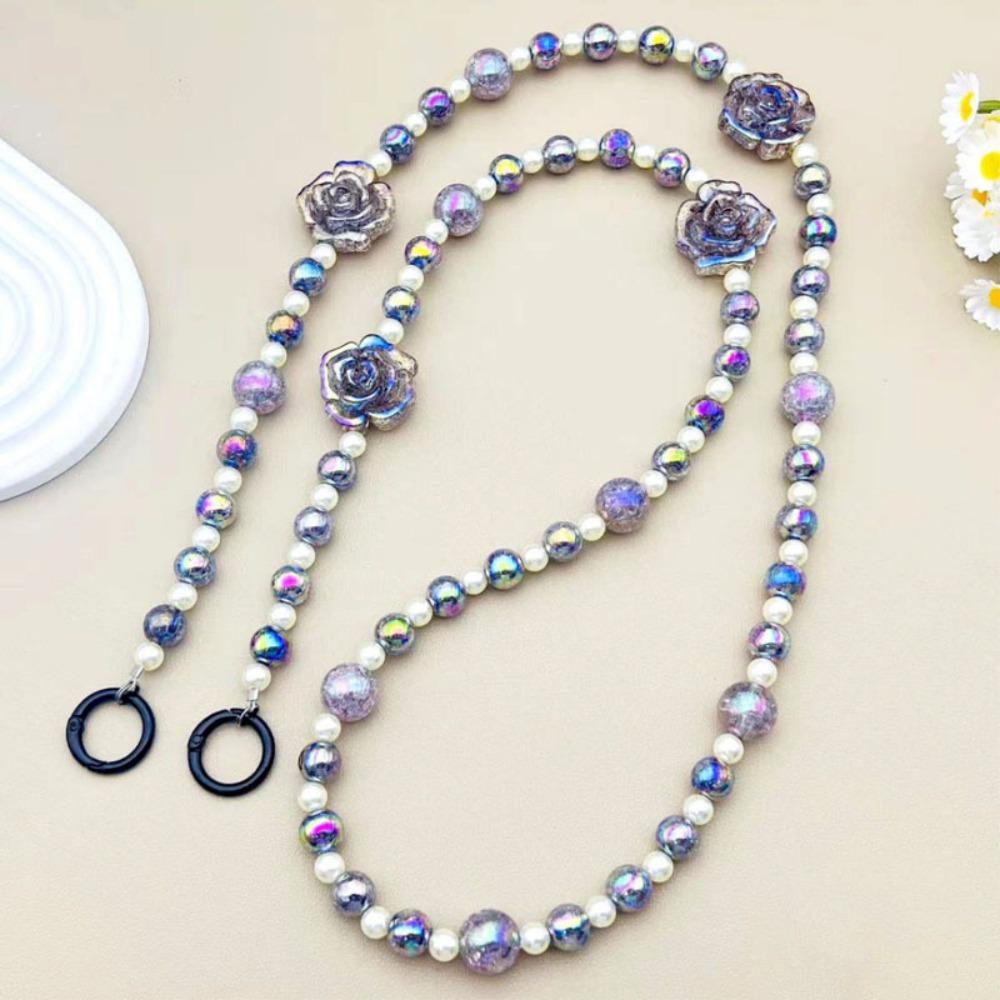 Fashion Laser Flower Laser Flower Phone Strap Hanging Decoration Bag Accessory Wallet Chain Universal Phone Anti Loss Lanyard