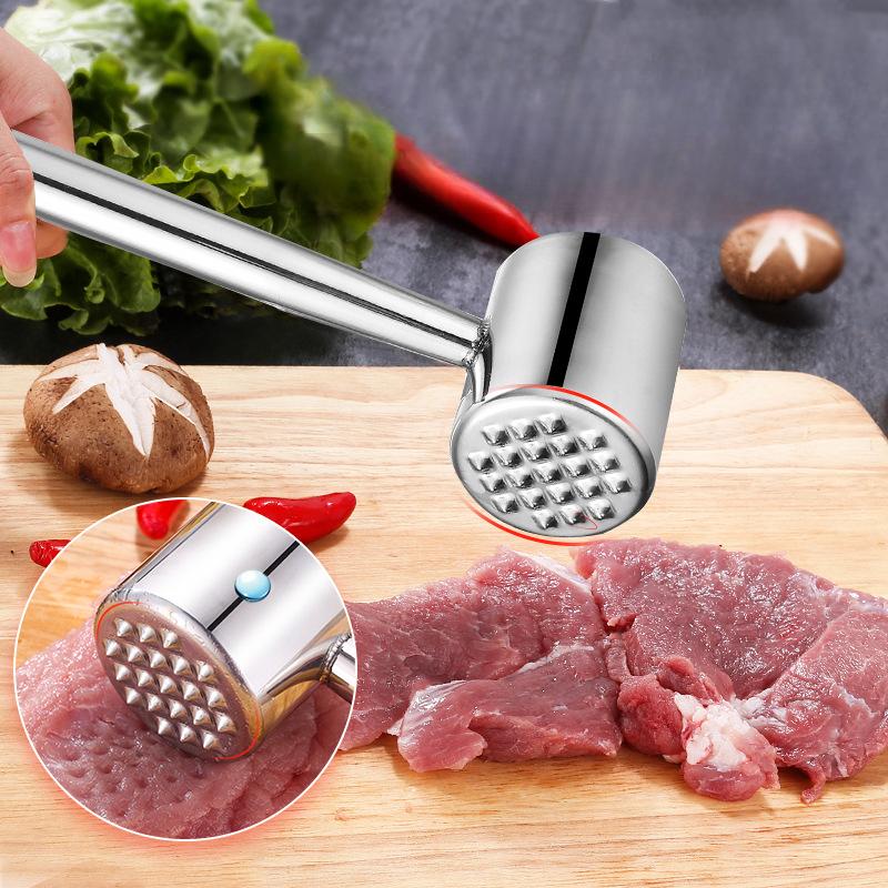 Steak Loosening Hammer 304 Stainless Steel Household Tenderising Hammer Kitchen Meat Beating Hammer