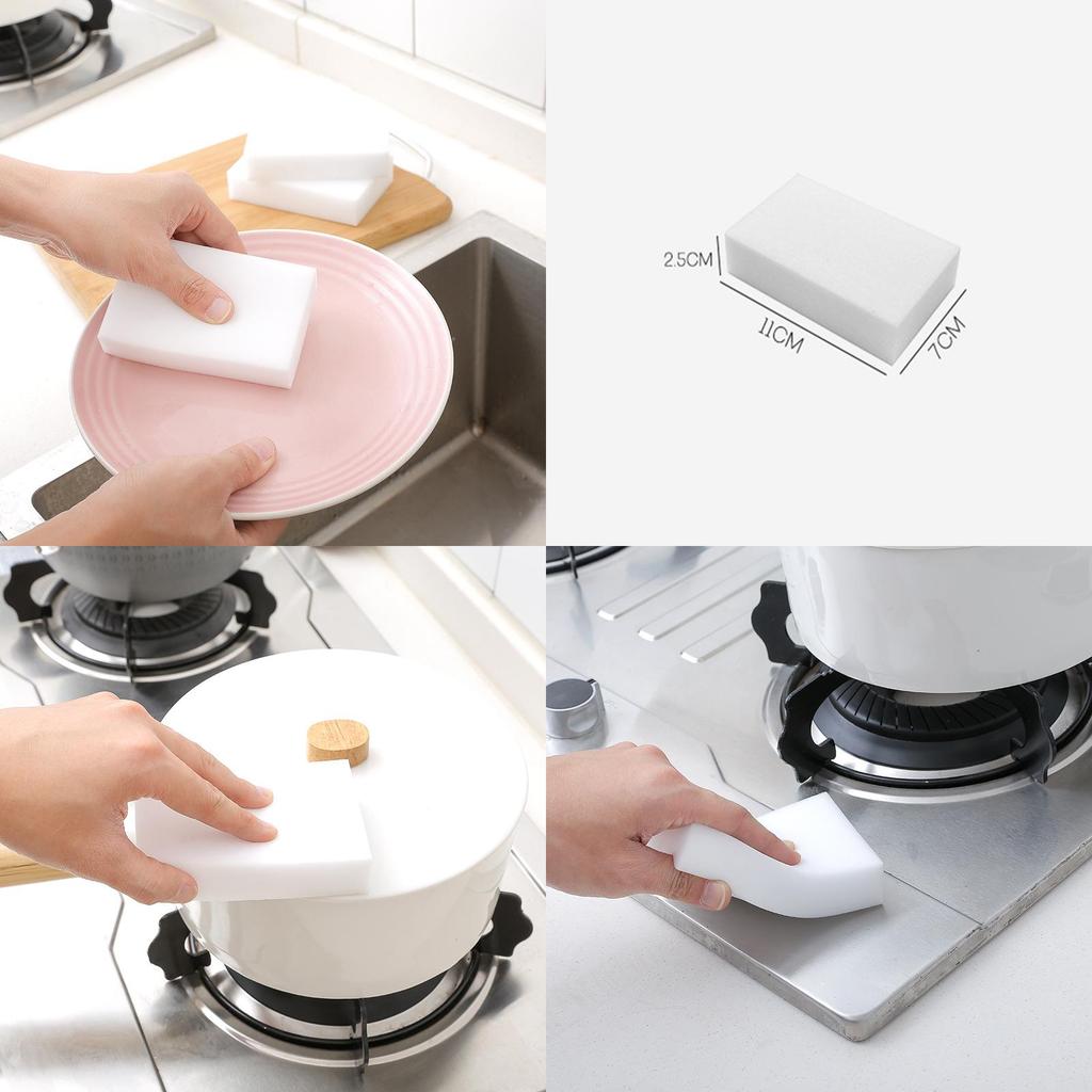 Versatile And Durable 10pcs Magic Sponge Eraser Melamine Multi-functional Foam Cleaner