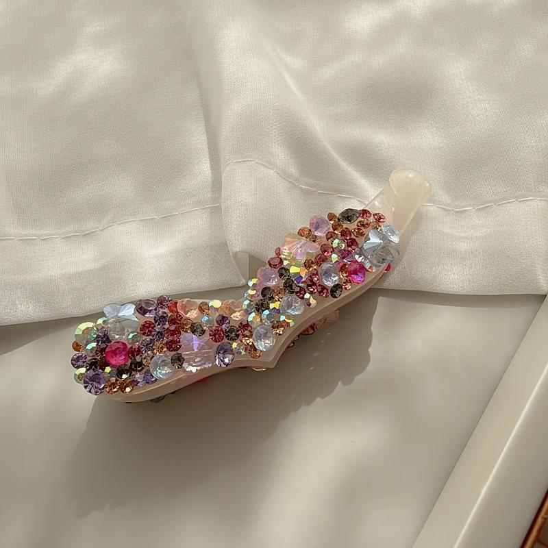 Neue Haarnadel mit luxuriösen farbigen Strasssteinen, Pferdeschwanz-Klammer, elegantes und raffiniertes Haaraccessoire, Haarspange