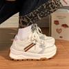 Fashion New Little White Shoes Women's 2025 Spring and Autumn Women's Shoes Platform Versatile Height Increase Wear-resistant Breathable Casual Moral