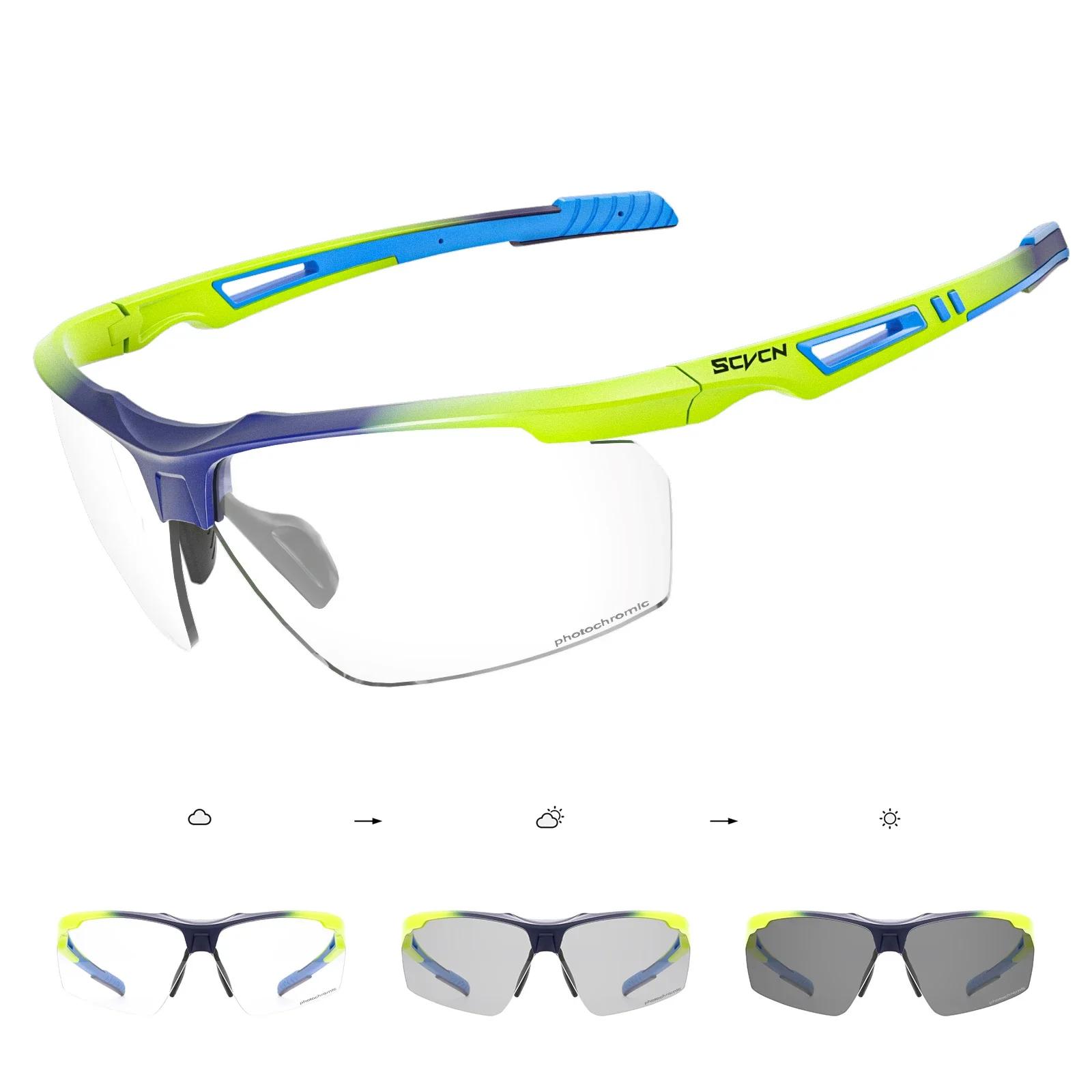 SCVCN Photochromic Cycling Glasses Men MTB Cycling Sunglasses Road Bike Glasses UV400 Bicycle Glasses Outdoor Sports Sunglasses Photochromic-1 lens