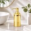 300ml Liquid Dispenser with Pump Gold Electroplated for Bathroom Counter, Vanity