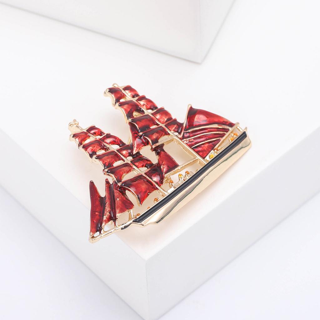 Sailboat Badge Women Enamel Boat Brooch Pins Gifts