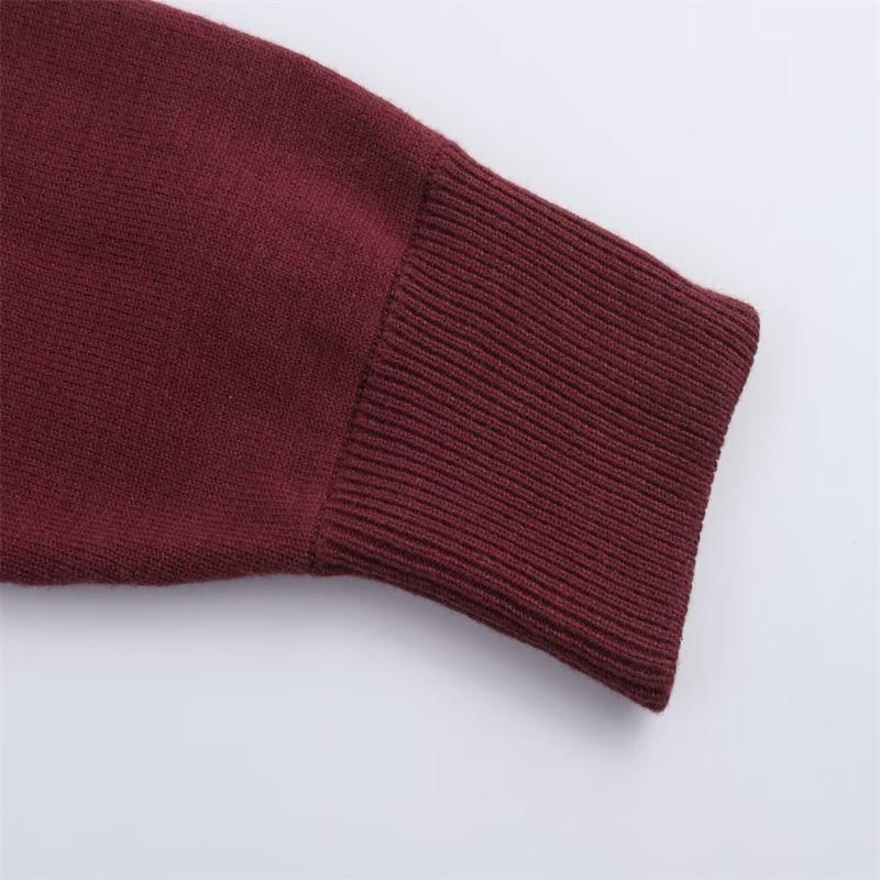 Women Knit Hooded Solid Long Sleeve Cardigan Sweatshirt