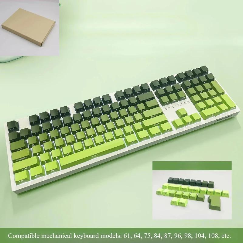 2025 Good Gradient Keycaps Side Printed Shine Through PBT Double Shot OEM Profile for MX Switches Gaming Keyboard 130+key Caps