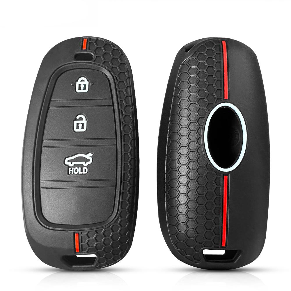 Copri Custodia in Silicone per Chiave Auto per Hyundai Santa Fe Tucson 2022 NEXO NX4 Atos Prime Solaris 2021 i30 Telecomando Smart Accessori Auto