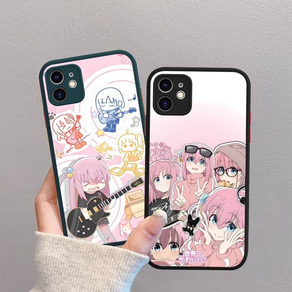 Anime Bocchi The Rock Matte Translucent Phone Case For Iphone 16 ProMax 15 14 13 12 11 X XS PRO Plus