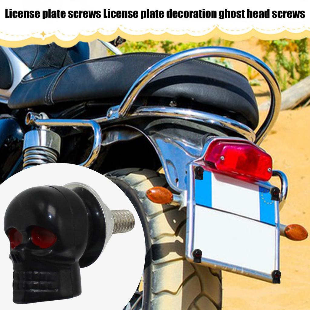 Kennzeichenschrauben, 4 Farben, Dekoration für Autokennzeichen, Schrauben für Außenteile, Diebstahlschutz