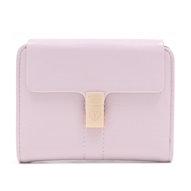 Wallet Women's PU Leather Simple and Versatile Folding Zipper Niche Zero Wallet