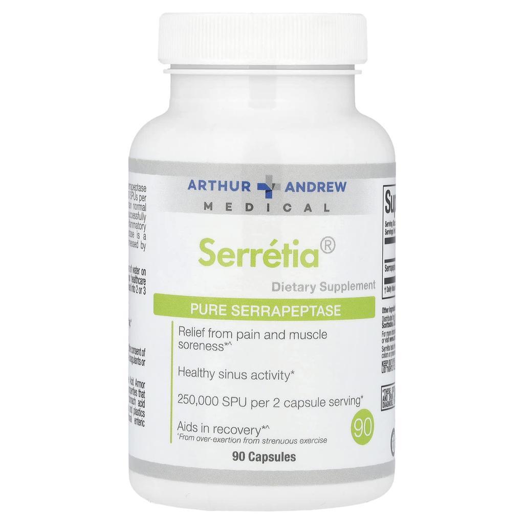 Serretia, Pure Serrapeptase, 250,000 Spu, 90 Capsules (125,000 Spu Per Capsule)