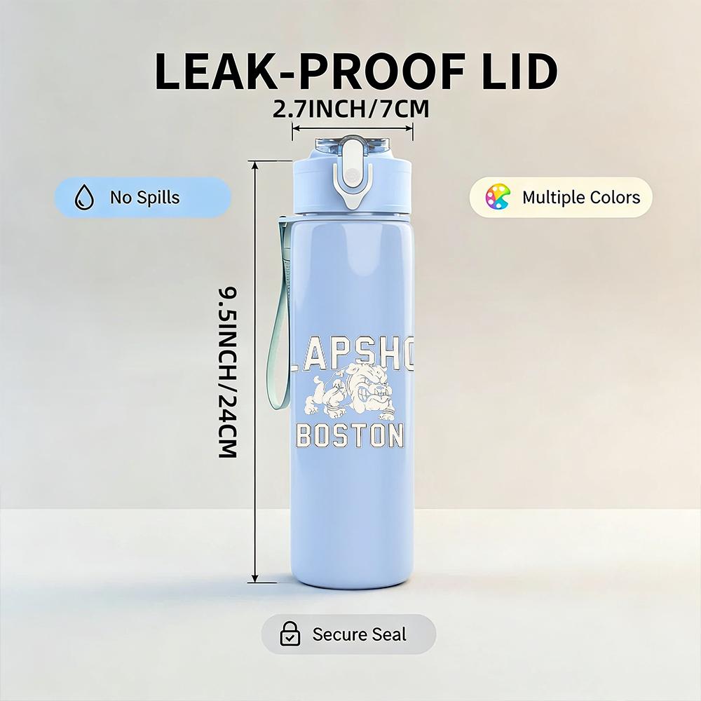 1PC Distressed White Blank Vintage Texture Print 750ml Portable Sports Water Bottle Leakproof Gym Outdoor Travel Drink Cup