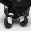 Z shoes ins new British business and leisure platform carbon black sports non-slip big head leather shoes