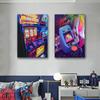 Neon Synthwave Arcade Zone Dream Posters Canvas Painting Game Playroom Wall Art Picture For Cafe Club Room Home Decoration