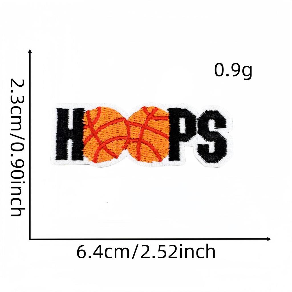 Sports Cartoon Basketball Embroidered Patch - Clothing Accessory Label