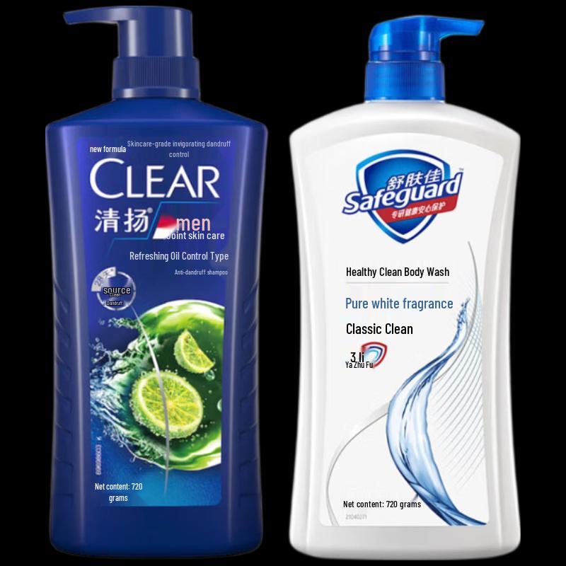 Clear Men Anti-Dandruff Shampoo & Safeguard Body Wash Set