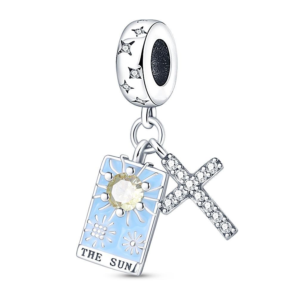 925 Silver Tarot Two-piece Set Charm DIY Jewelry Accessories Bracelet Necklace 2026