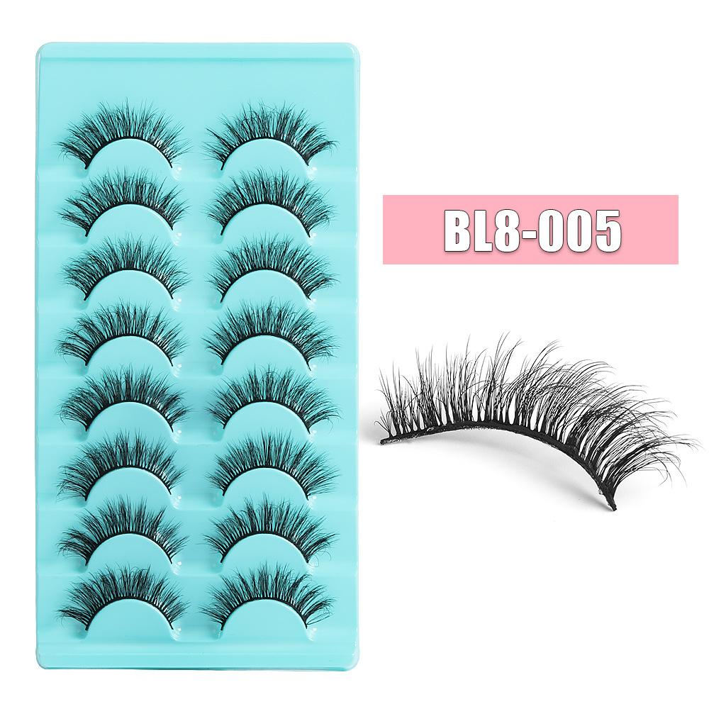 Man-Made Fiber False Eyelashes Multi-Layer Simulation Short Daily Eyelashes