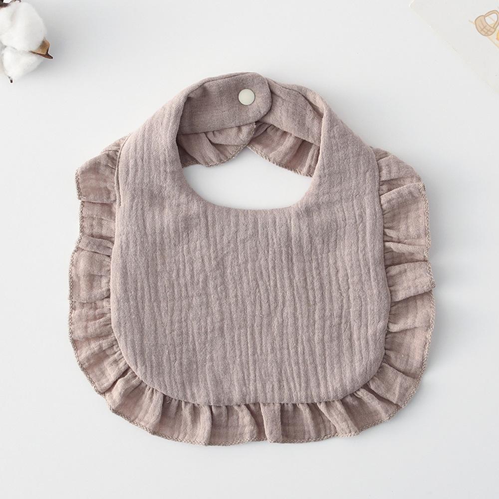 Ruffle Baby Drool Bibs: Pure Cotton Printed Lace Bibs