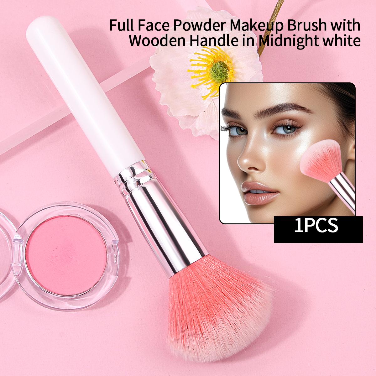 

1pc High appearance level pink blush brush Facial contour brush multi-functional makeup brush beginner s makeup tool білий