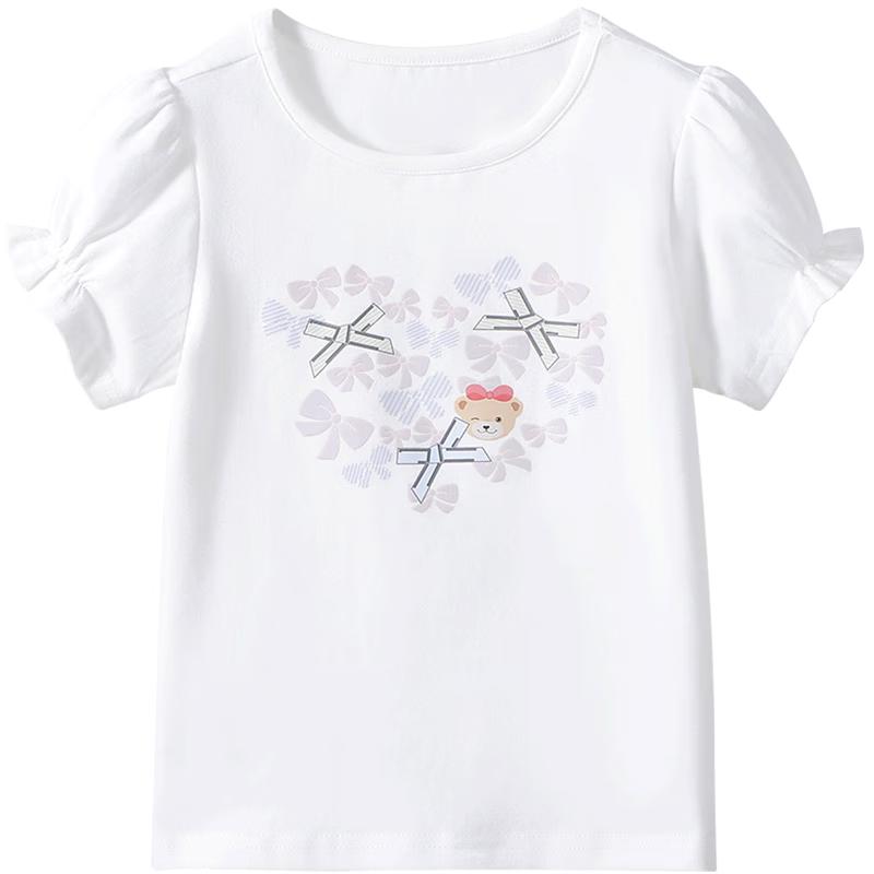 

Классическая футболка для девочек с пышными рукавами, принцесса Тедди 120